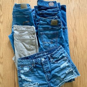 AE size 4 women’s jean / short bundle 5 piece
